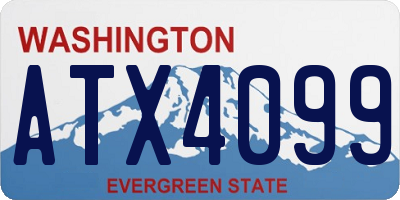 WA license plate ATX4099