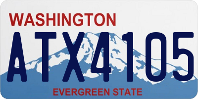 WA license plate ATX4105