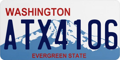 WA license plate ATX4106