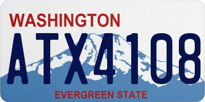 WA license plate ATX4108