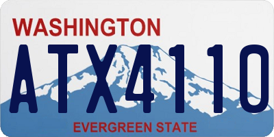 WA license plate ATX4110