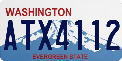 WA license plate ATX4112