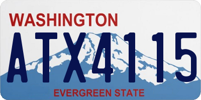 WA license plate ATX4115