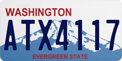 WA license plate ATX4117