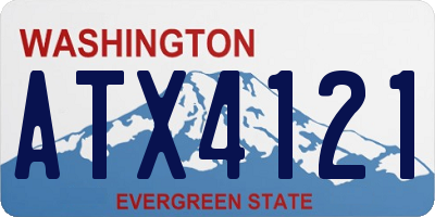 WA license plate ATX4121