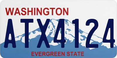 WA license plate ATX4124