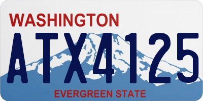 WA license plate ATX4125