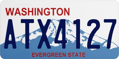 WA license plate ATX4127