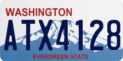 WA license plate ATX4128