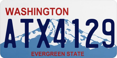 WA license plate ATX4129