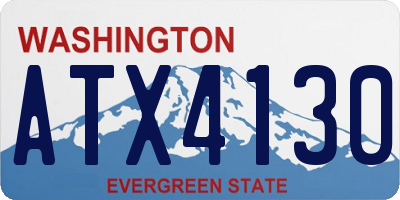 WA license plate ATX4130