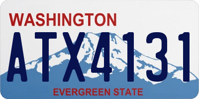 WA license plate ATX4131