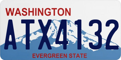WA license plate ATX4132