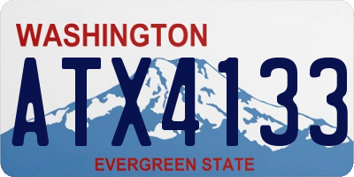 WA license plate ATX4133