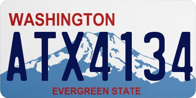 WA license plate ATX4134