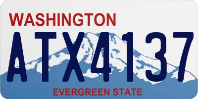 WA license plate ATX4137