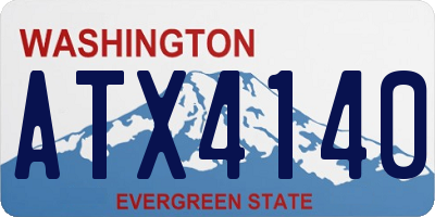 WA license plate ATX4140