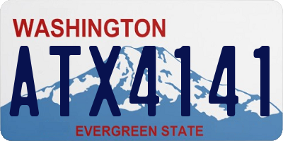 WA license plate ATX4141