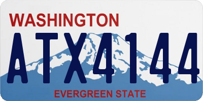WA license plate ATX4144