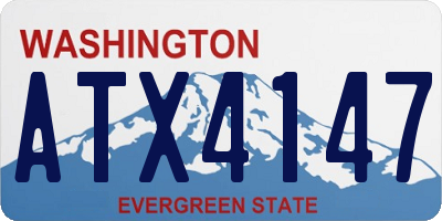 WA license plate ATX4147