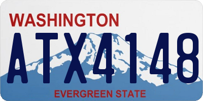WA license plate ATX4148
