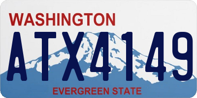 WA license plate ATX4149