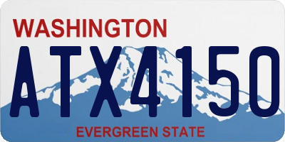 WA license plate ATX4150