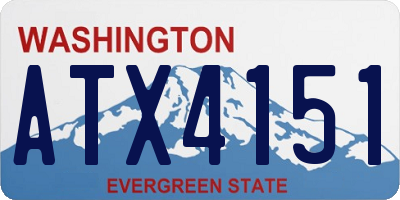 WA license plate ATX4151