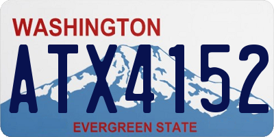 WA license plate ATX4152