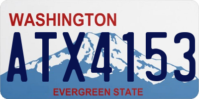 WA license plate ATX4153