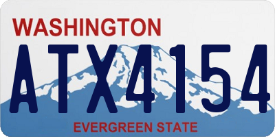 WA license plate ATX4154