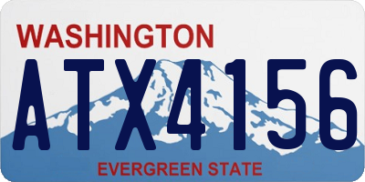 WA license plate ATX4156