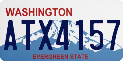 WA license plate ATX4157