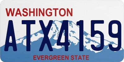 WA license plate ATX4159