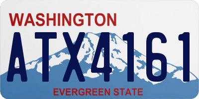 WA license plate ATX4161