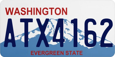 WA license plate ATX4162