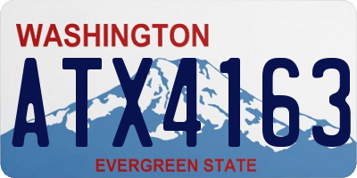 WA license plate ATX4163