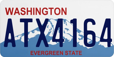 WA license plate ATX4164