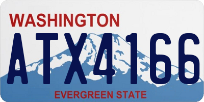 WA license plate ATX4166