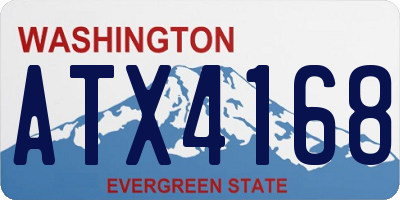 WA license plate ATX4168