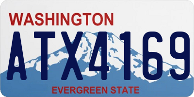 WA license plate ATX4169