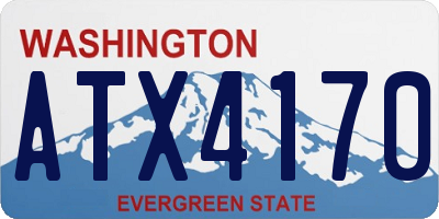 WA license plate ATX4170