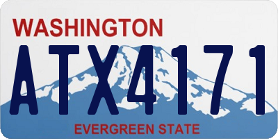 WA license plate ATX4171
