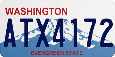 WA license plate ATX4172
