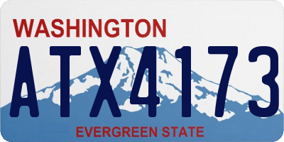 WA license plate ATX4173