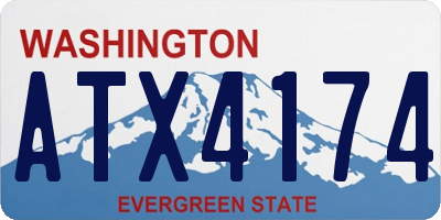 WA license plate ATX4174