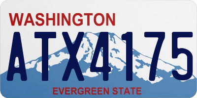 WA license plate ATX4175