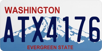 WA license plate ATX4176