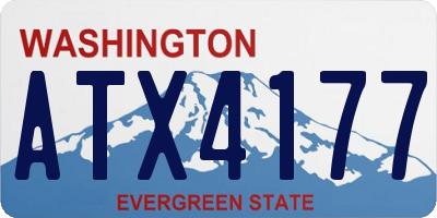 WA license plate ATX4177