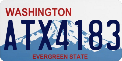 WA license plate ATX4183